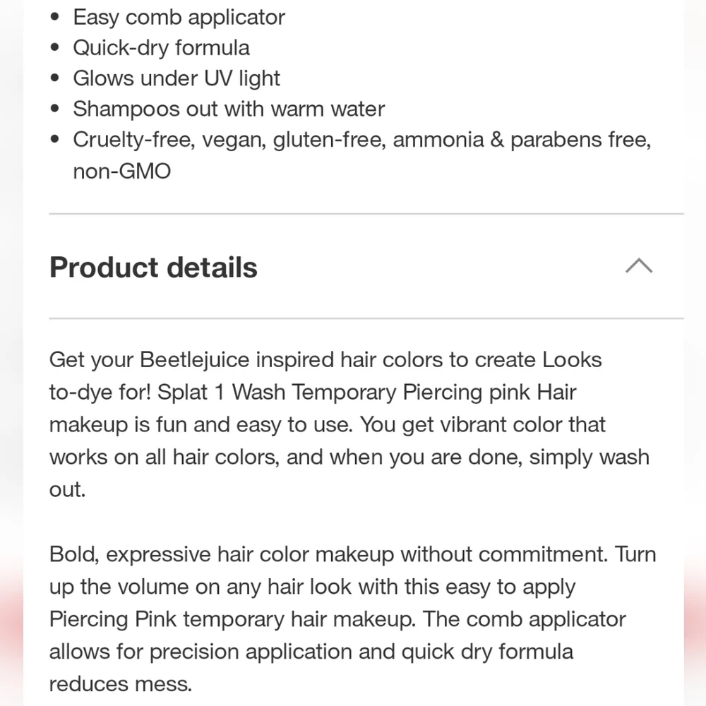 New Halloween Splat 1-Wash Temporary Hair Makeup in 